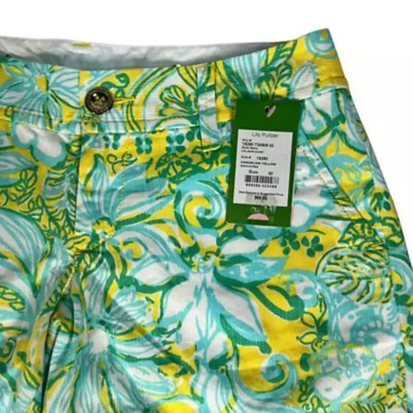 Lilly Pulitzer Womens Callahan Beach Gypsies  Shorts Dandelion Yellow Sz 00 New - Picture 6 of 12